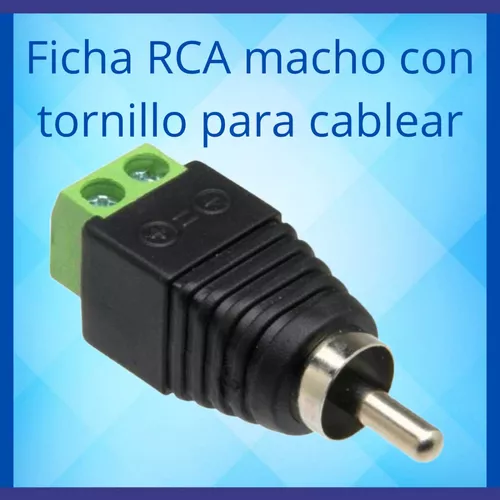 Conector Rca Macho Ficha Adaptador Con Bornera Para Audio X6