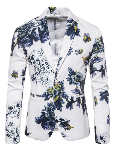 Traje Floral Con Botones Para Hombre, Traje De Alto Rendimie