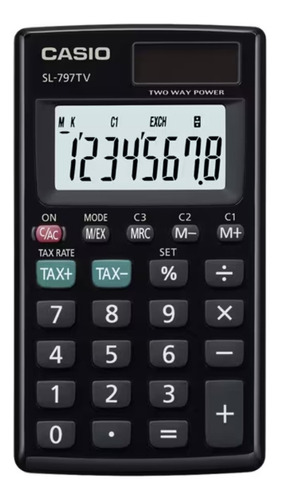 Calculadora Casio Sl-797tv Display L 8 Dig Carga Dual Entreg