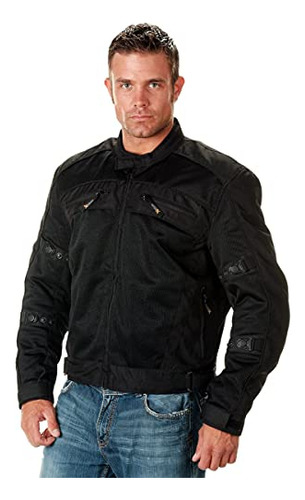 Chaqueta Deportiva Motocicleta Xelement Cf380 Negra De ...