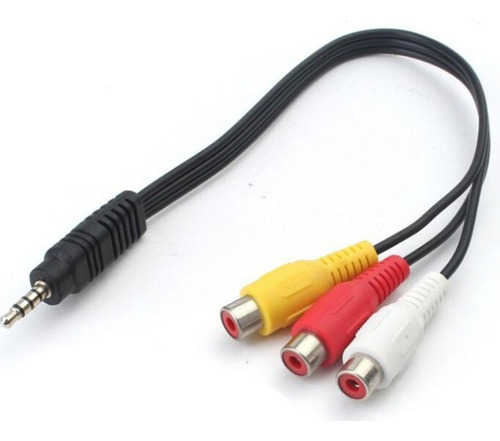 Cable  Auxiliar Macho  A 3 Rca Hembras