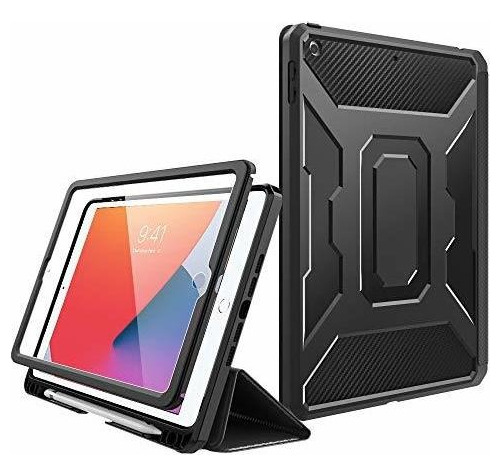 Carcasa Protectora Para Tablet Compatible Con iPad 8 Negro