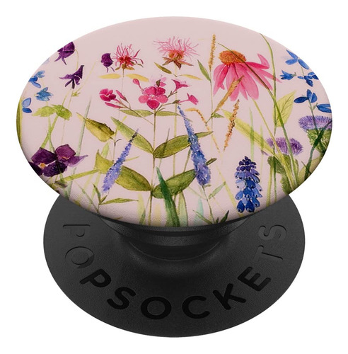 Bonito Diseño Acuarela Flor Silvestr Floral Beige Popsockets