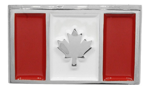 Pin Bandera Rectangular De Canadá Con Baño De Níquel