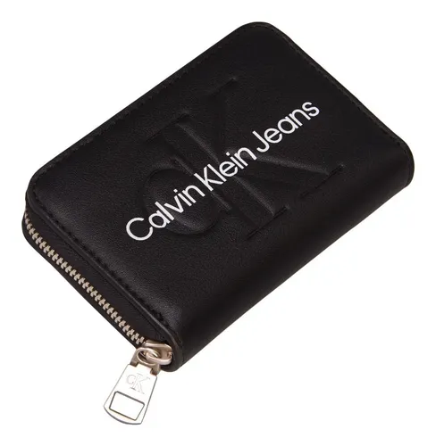 Cartera Calvin Klein Negra Con Logo Para Mujer Env o gratis