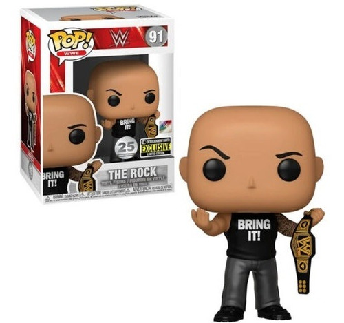 The Rock #91 Wwe Funko Ee Exclusive Pop Original 25 Aniv