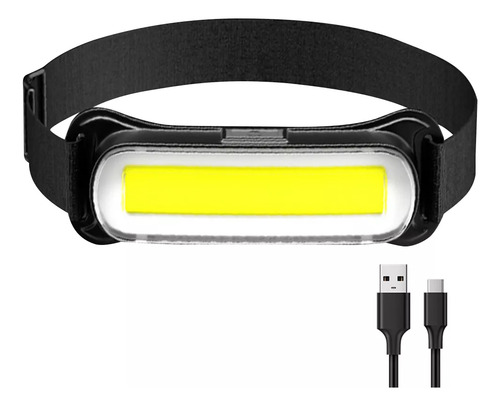 Linterna Minero Vincha Minera Led Recargable Super Potente Linterna Negro Luz Blanco