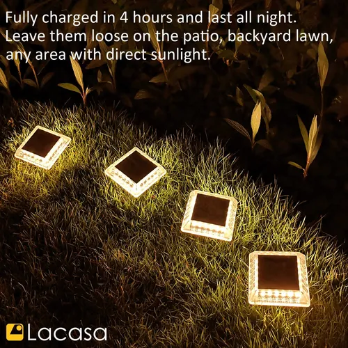 Luces Solares Para Terraza 4 Led 30 Lúmenes Blanco Cálido