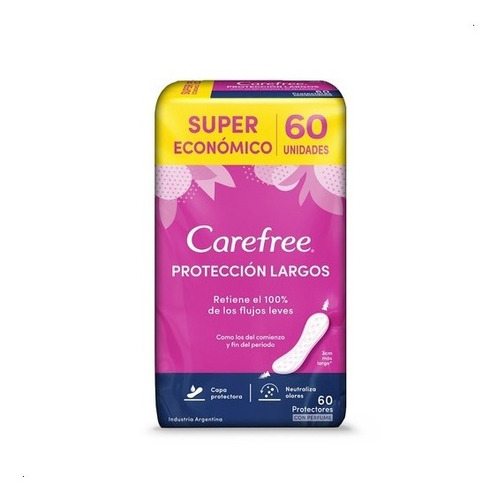 Carefree Protección Largo X 60 Protectores Diarios