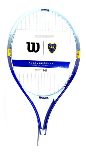 Raqueta Tenis Wilson Boca Jrs 25 Junior Niño Encordada Funda