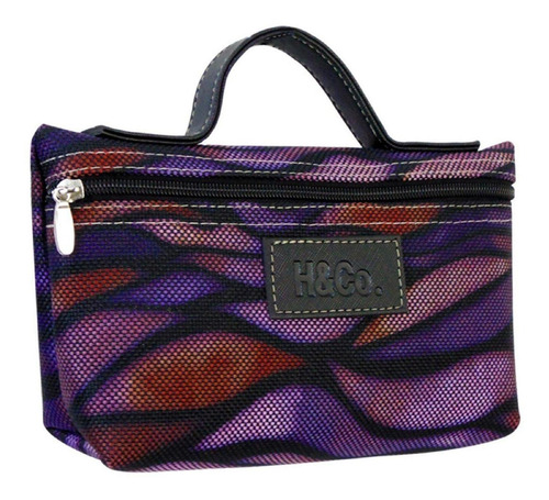 Cosmetiquera Estuche Neceser Dama Mujer H&co. 9187 Color Violeta oscuro
