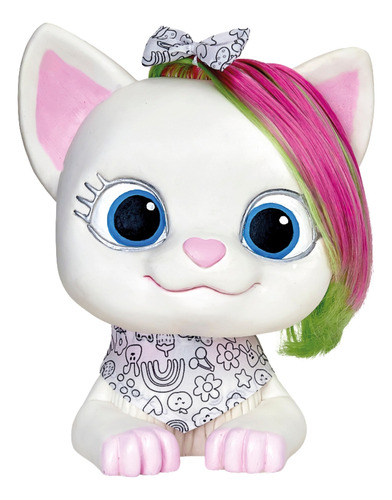 Boneca My Fun Fashion Pet Cat Gatinha Para Pentear E Pintar