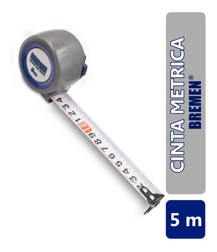 Cinta Metrica 5 Mt Bremen Autofrenante Punta Doble Iman 25mm