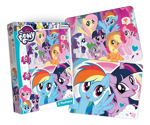 My Little Pony 2 Puzzles Rompecabezas 24 Y 36 Piezas Normal