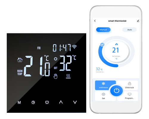 Pantalla Lcd De Control Thermostat Week, Pantalla Táctil, Es