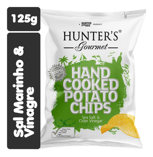 Batatas Fritas Hunter's Gourmet - Sal Marinho E Vinagre 125g