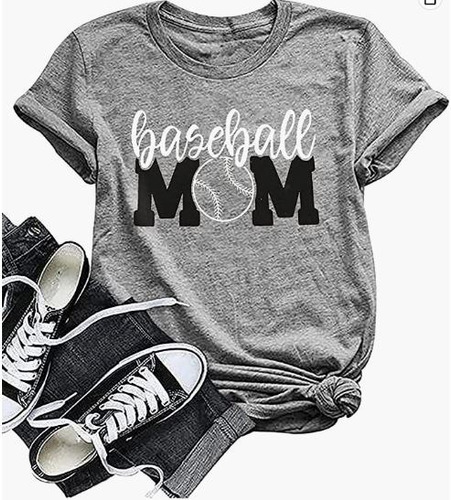 Imagen 1 de 5 de Camiseta De Béisbol Para Mamá, Manga Corta 