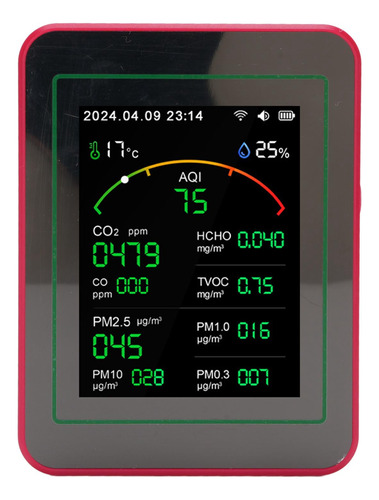 Probador De Calidad Del Aire Wifi, Diseño 15 En 1, Pantalla