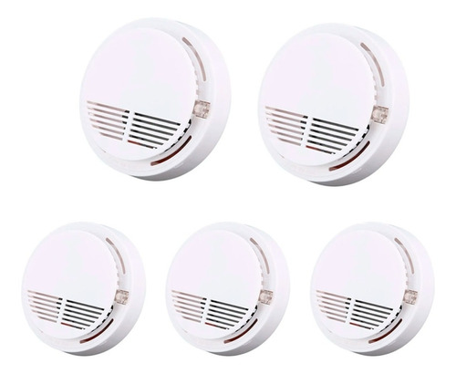 Pack X5 Alarma Sensor Detector De Humo Autónomo Inalámbrico 