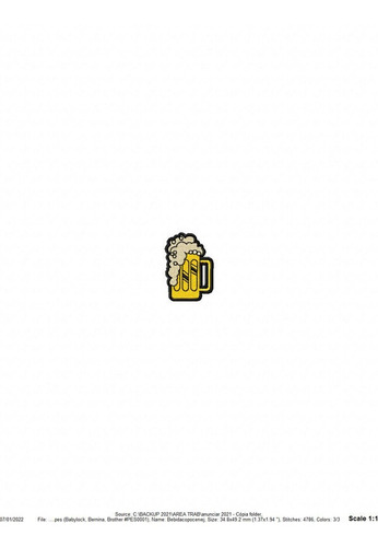 Matriz De Bordado Inb6057 Bebida Copo Cerveja