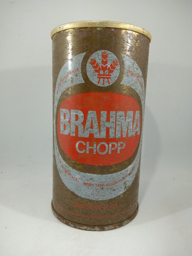 Antiga Vintage Lata Ferro Cerveja Brahma Chopp 