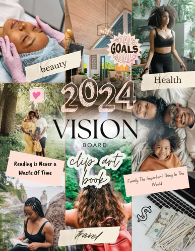 Libro: 2024 Vision Board Clip Art Book For Women: Design You