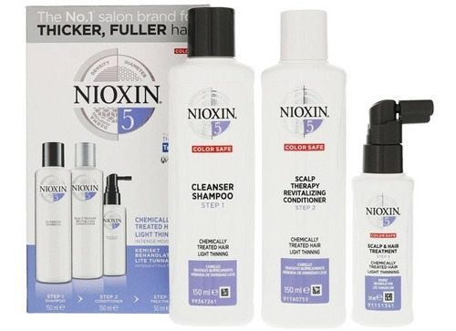 Nioxin - Kit Shampoo + Acond. 300ml + Soin 100ml System 5