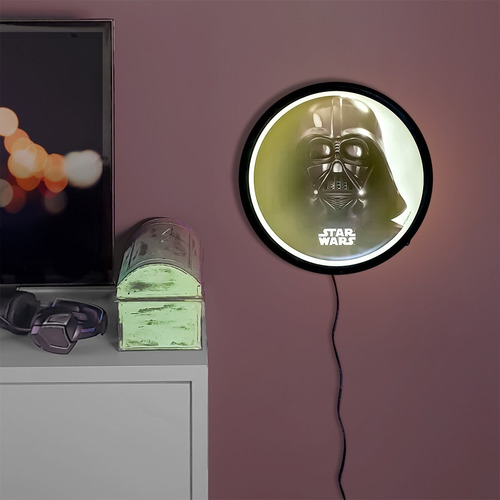 Imagem 1 de 4 de Luminaria De Parede Sign Star Wars Vader