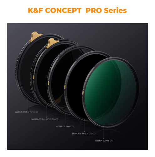 Filtro Nd 2-32 + Cpl Nano X Pro Brass Frame 82mm K&f Concept