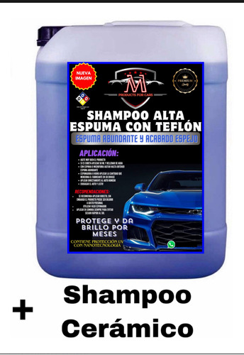 Shampoo Con Cera, Teflon Cerámica Ultra Espuma  10lts