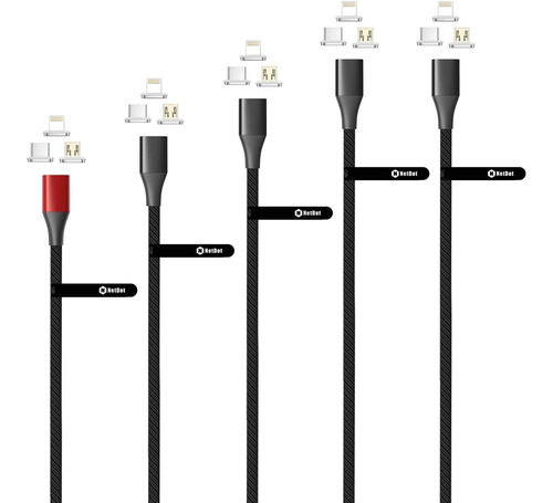 Netdot Gen10 - Cable De Carga Rapida Magnetico 3 En 1 De N