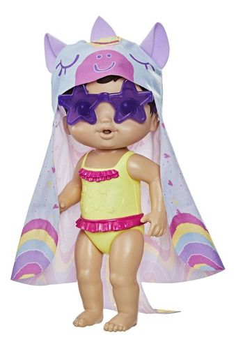 Muñeca Hasbro Baby Alive Diversión Bajo El Sol Pelo Castaño