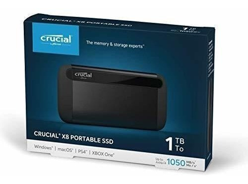 Disco De Estado Solido Crucial Externo 1tb X8