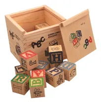 Comprar Cubos Didácticos Letras Números Madera 27pzs Montessori