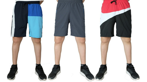 Pack 3 Short Deportivos Juvenil Hombre Secado Rápido Colores