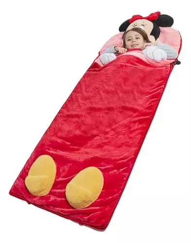 Saco de dormir convertible en almohada, para niños, Pajarito. Tacto  peluche. Mediano / M: 160x60cm.