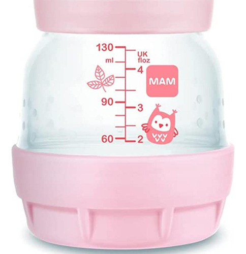 Mamadeira Mam Easy Start 130ml Coruja 0+ Ma01212 Cor Rosa Corujinha