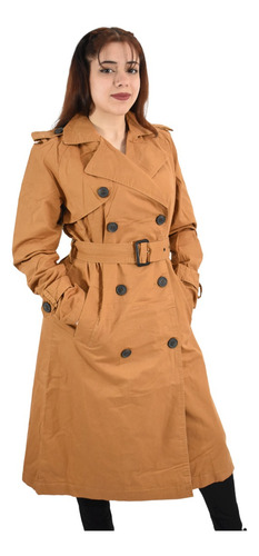 Imagen 3 de 7 de Campera Mujer Piloto Microfibra Impermeable Trench Yd 76213