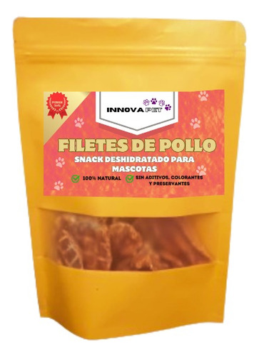 Filete De Pollo Deshidratado Para Mascotas 100g