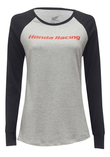 Camiseta Feminina Moto Honda Manga Longa - Coleção Racing - Produto Oficial