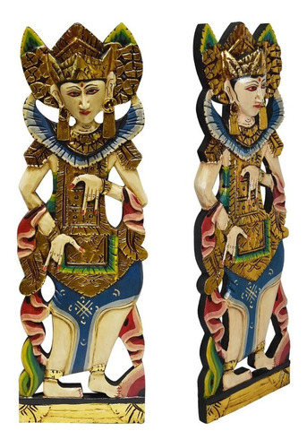 Figura Bali  Hindu De Madera  Colgar 60cm