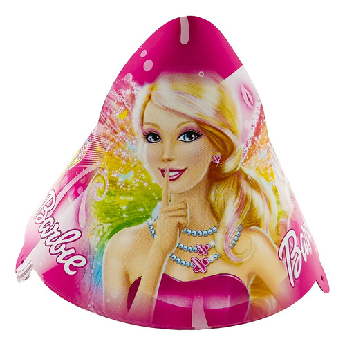 12 Sombreros Gorro Fiesta Barbie Niña
