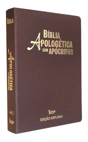 Bíblia De Estudo Apologética Com Apócrifos Capa Luxo Marrom