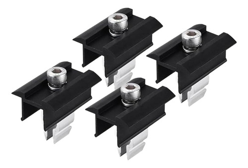 4 Clips Intermedios De Aluminio Para Montaje De Paneles