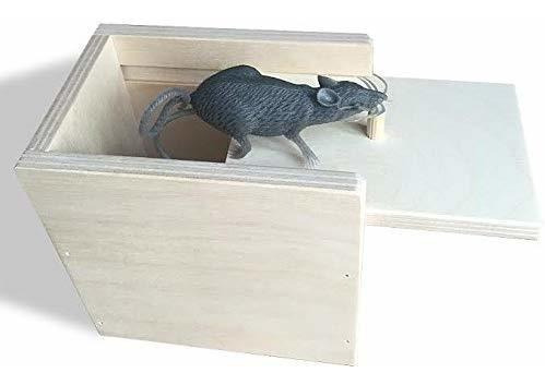 Sorpresa Caja De Madera, Ratón, Un Divertido Juguete De Brom