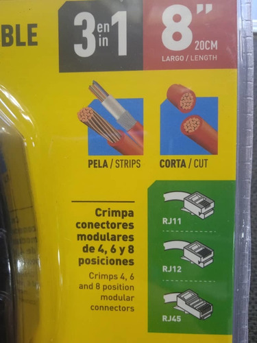 Crimpeadora Ponchadora Red Rj12 Rj11 + Pela Cable Covo