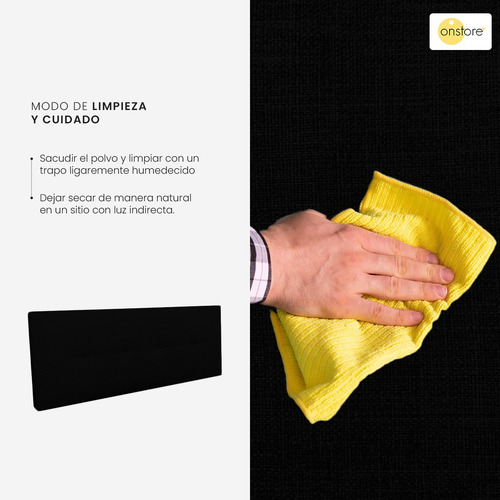 Cabecera Colgable Cama Queen Size Diseño Moderno Resistente Color Negro