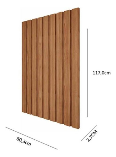 Complemento Multiuso De Banheiro Painel Ripado 80cm Freijo -