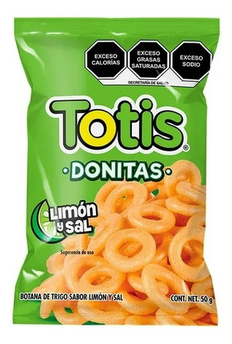 2 Pza Donitas Totis La Costeña Sal Y Limón 50 G