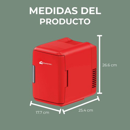 Mini Refrigerador Frigobar 4l 6 Latas Casa Auto Oficina Rojo